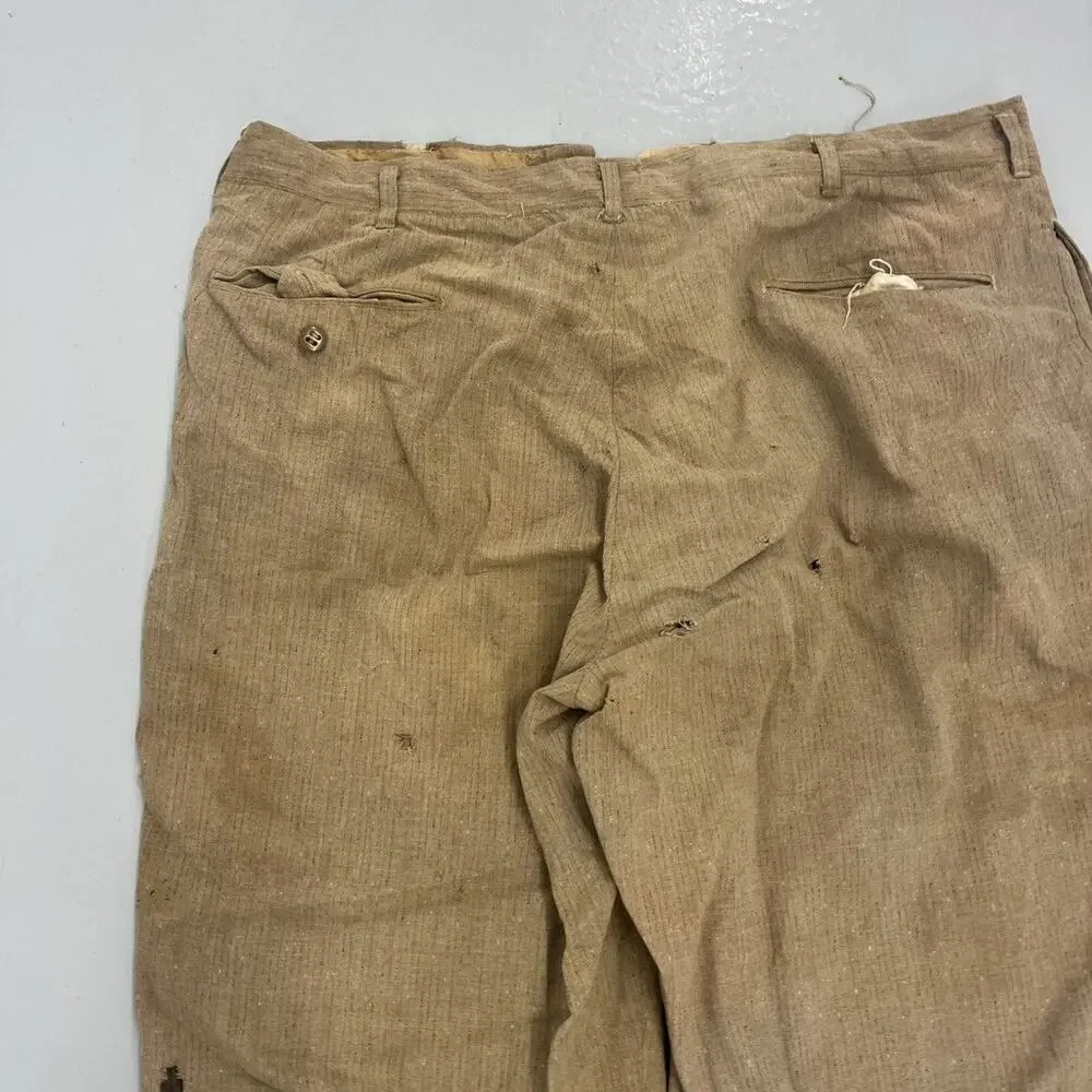 Vintage 50s Hubbard Brown Fleck Rayon Trousers 31x28
